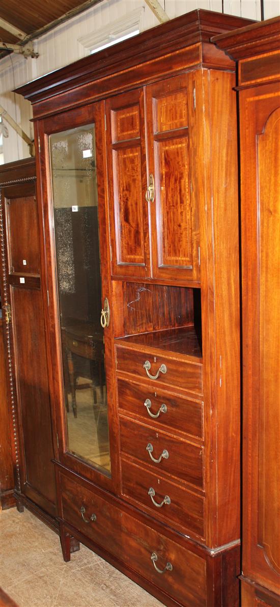 Inlaid mahogany wardrobe